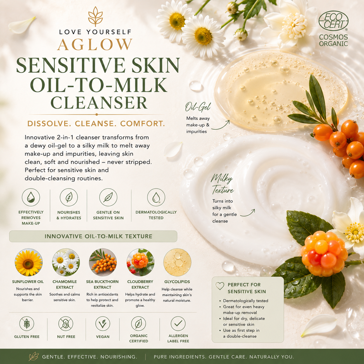 Sensitive Skin Oil-To-Milk Cleanser