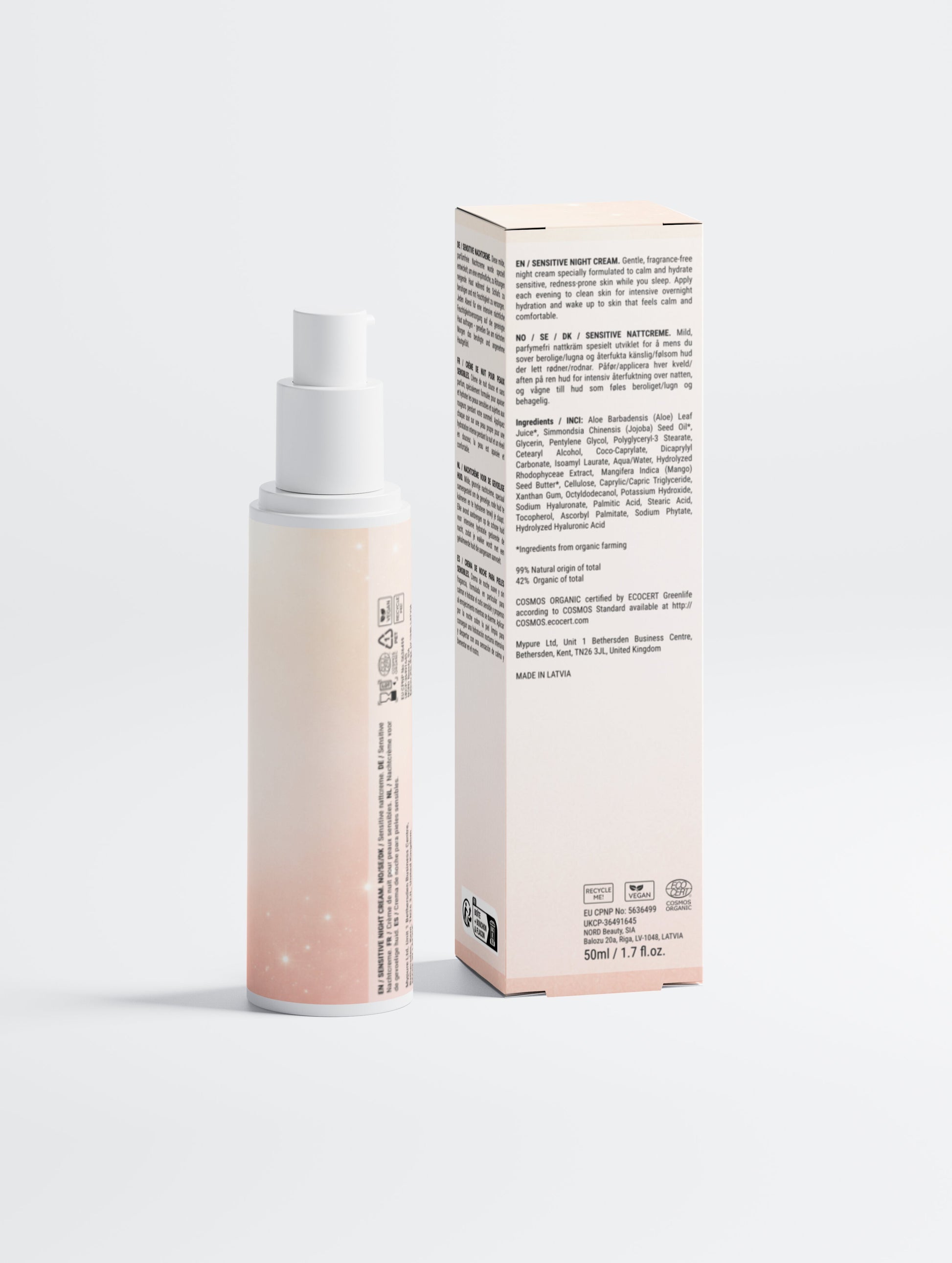 Sensitive Skin Overnight Cream, Fragrance-Free