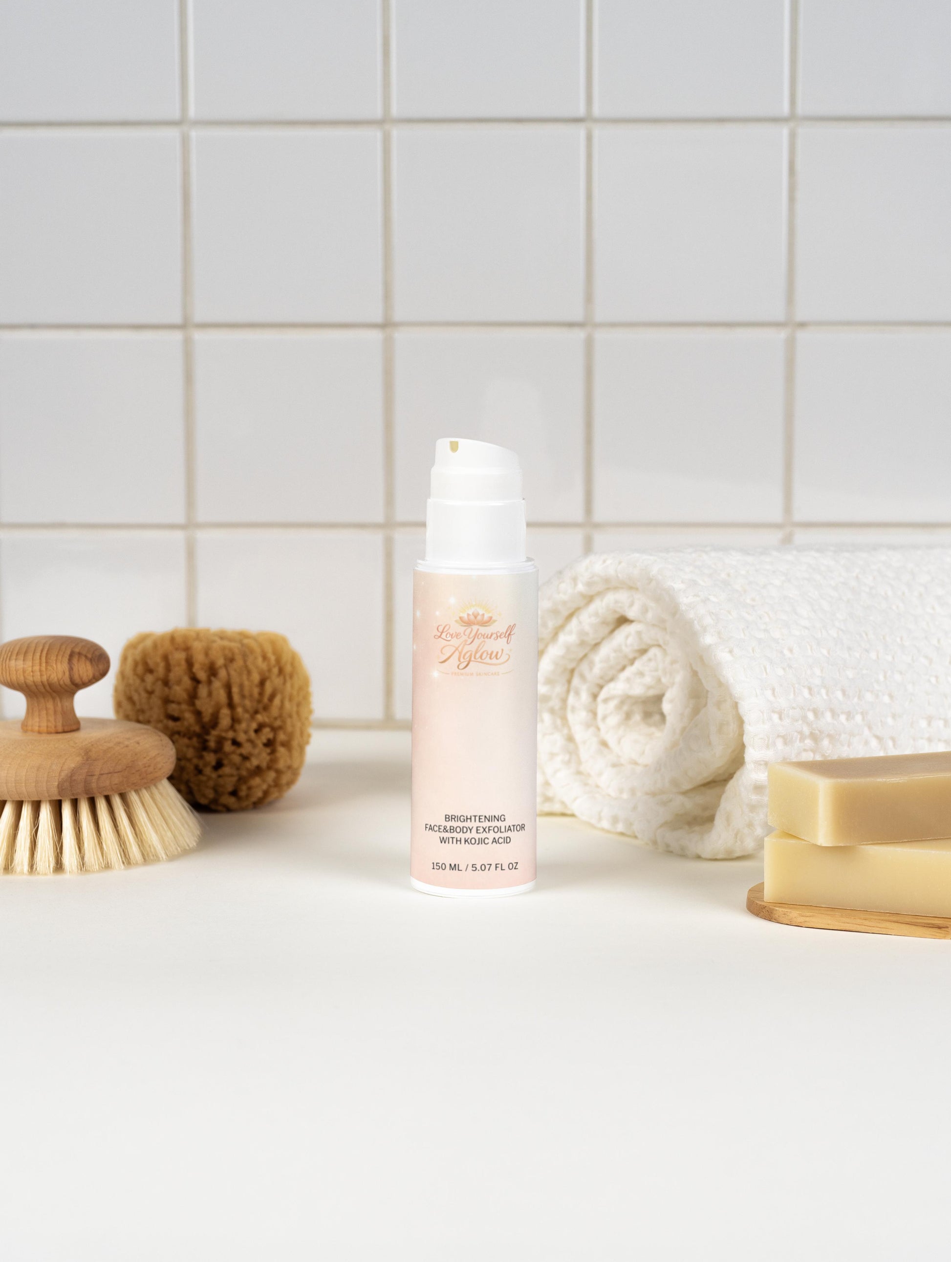 Brightening Face & Body Exfoliator with Kojic Acid